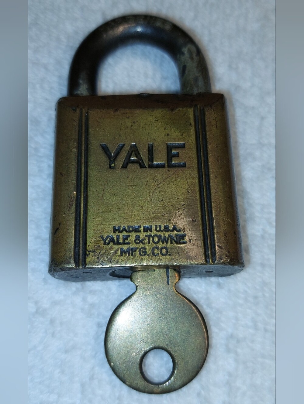 Yale & Towne Brass Padlock with Key